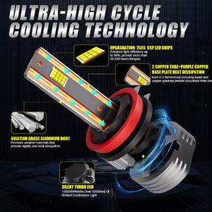 Светодиодные фары для автомобиля H4 9005 9006 H1 H7 H11 дальнего света, фары ближнего света для автомобилей 15000 лм 80 Вт CSP чип, другая Автомобильная электроника - Product Image 3