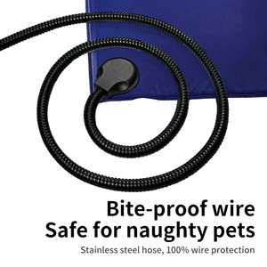 Màu xanh 90cm * 65cm (35.43*25.59 inch) mềm Fleece Bìa Pet sưởi ấm pad tự làm ấm mèo giường với EU, chúng tôi, JP và AU cắm - Product Image 6