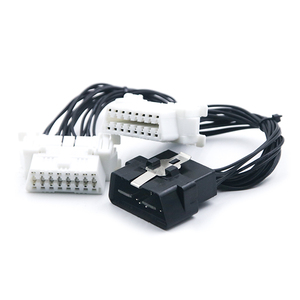Divisor de Cable OBD tipo Y 30 cm J1962 16 pines 1 macho a 2 hembra 12/24V Cable de extensión OBDII para sistema de diagnóstico automático OBD2 - Product Image 3