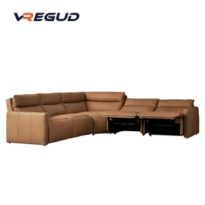 Rowland Phù hợp năm mảnh da chuyển động góc <span class=keywords><strong>sofa</strong></span> cắt khung gỗ ngả bọc cho khách sạn nhà phòng khách - Product Image 2