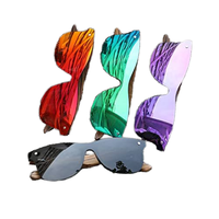 Vente flash - Lunettes de soleil en bois personnalisées avec logo, verre monobloc, branches en bois sans monture