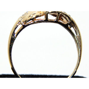 Anello con diamanti e rubino in oro 14k - Product Image 4