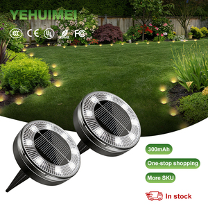 Luci Solari <span class=keywords><strong>da</strong></span> <span class=keywords><strong>Giardino</strong></span> OEM/ODM, 8 LED Rotondi in ABS Bianco/Caldo, Impermeabili IP65, Lampade Decorative per Cortile - Product Image 1