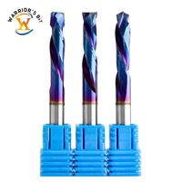 Nano Blue Coating 8mm Shank Diamètre haut et bas Compression Router Bits pour fraisage MDF Contreplaqué Aggloméré Panneau stratifié
