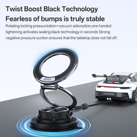 Support magnétique de téléphone pour voiture en gros avec base à ventouse 360° °   Support de téléphone portable rotatif en alliage de zinc pour bureau à domicile