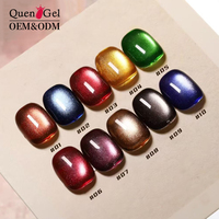 Vernis Gel Magnétique Effet Œil de Chat 3D Or, Marque Privée, Bouteille Personnalisée, Soak Off, pour Fournisseurs de Produits pour Ongles