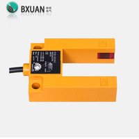 Capteur photoélectrique de type U BXuan, trois fils, NPN NC, 12-24VDC, montage encastré, 3-5 °   Angle de vision, temps de réponse de 2 ms pour la détection