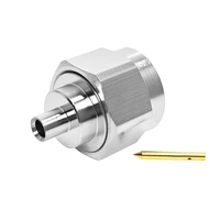 Fabricant de stock de connecteurs coaxiaux coaxiaux RF en laiton de type N à sertir pour câble RG402 RG141