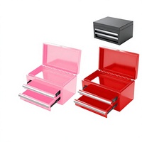 Boîte à outils en métal à couvercle rabattable Xi Meng DT36003, mini tiroir, double et triple compartiment, pour le rangement de matériel de bureau et le detailing automobile