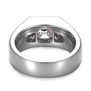 PROVENCE lab grown diamond jewelry real 14k 18k white gold <b>ring</b> Cushion Cut CVD diamond <b>rings</b> for <b>men</b> engagement wedding <b>ring</b> - Product Image 3