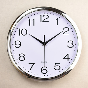 12-Inch Plastic Electroplated Quartz Wall <strong>Clock</strong> Luminous Feature for Bedroom Living Room <strong>Office</strong> Public Spaces-Custom Logo <strong>Clock</strong> - Product Image 2