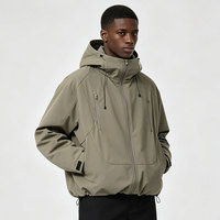 Veste thermique coupe-vent de haute qualité, tactique, imperméable, pour homme, à capuche, pour la chasse, formelle, automne, fermeture éclair, bouton