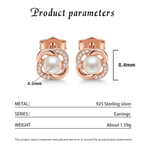 Elegantes Pendientes Colgantes de Plata S925 con Perlas de Agua Dulce y Circonitas, Joyería para Mujer, Regalo de Boda, Aniversario - Product Image 6