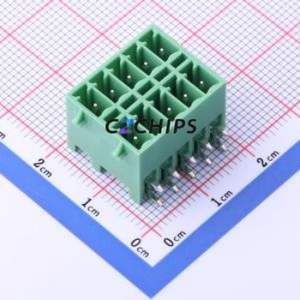 KF2EDGKRG-3.5-2*5P Plug-in Terminal Block Bent Lead Through Hole,P=3.5mm Board-to-Board / Socket - Closed Snap Fixing 2x5P 3.5mm - Product Image 1