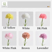 Fleur artificielle au toucher réel, 50 cm, fleurs de carnation artificielles, centre de table pour la maison, décoration de fête de mariage, cadeau pour la fête des mères