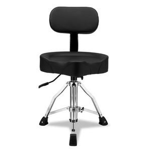 Silla de batería con altura ajustable, diseño de asiento tipo sillín, hidráulica, con respaldo para bateristas - Product Image 4