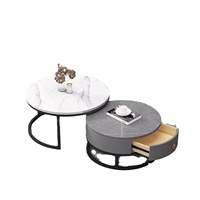 Table basse en dalle de roche souple de luxe léger pour petits appartements, salon, balcon - Design moderne, aucun assemblage requis