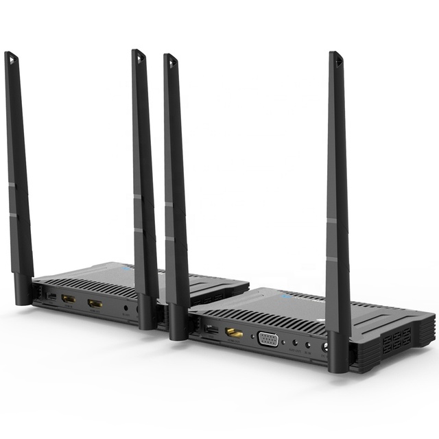 4K Digital 1X4 Wireless HD-MI Extender Transmitter+Receiver Kits Far Distance