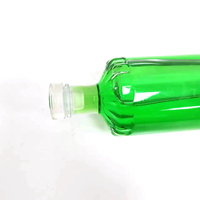 Unik dihiasi bunga mawar berbentuk 750ML buatan tangan ditiup kaca minuman keras botol anggur
