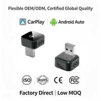 Dongle USB 2-in-1 Wireless Apple CarPlay & Android Auto WiFi6 Bluetooth 5.4 Desain Portabel untuk Koneksi Smartphone di Mobil