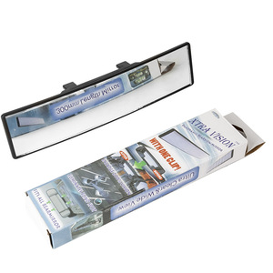 Curved <b>Snap</b> On Rearview Mirror High Definition Wide Vision Anti Fog Anti Glare Reversing Auxiliary Dashboard <b>Clip</b> On Type - Product Image 2