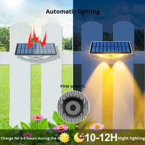 Lámpara Solar de Pared IP65 Impermeable RGB + 3000K 4000K 6000K |   Luz Ambiental para Jardín, Valla, Escaleras y Caminos, Duración de 10 a 12 Horas - Product Image 2