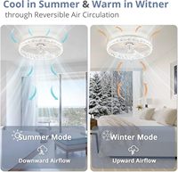 Haute qualité cristal métal DC moteur ventilateur lumière télécommande APP contrôle plafond silencieux chambre Restaurant salon lampe