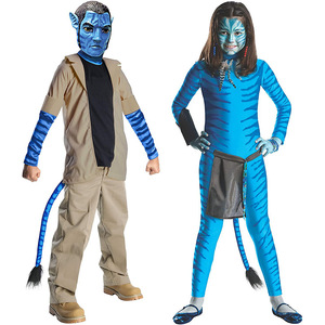 Costume Avatar pour enfants, combinaison de jeu de rôle, tenue de performance, âge 8-13 ans, bleu, personnage masculin et féminin - Product Image 1