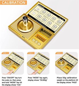 Cân Milligram Cân Trang Sức Kỹ Thuật Số 50G/0.001G Cân Bỏ Túi Siêu Nhỏ Cho Thuốc Bột Đá Quý Vàng Tải Lại 6 Chiếc - Product Image 4