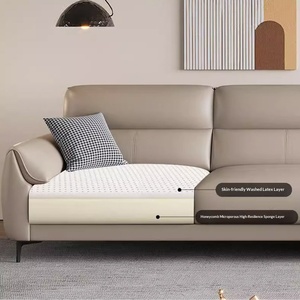 Selected Genuine Leather Sofa Modern Minimalist High Back Straight Top Grain Leather Couch Italian Style for All Room Sizes - Product Image 2