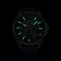 Montre mécanique automatique pour homme Mark Fairwhale, mouvement squelette, boîtier en acier inoxydable, bracelet en cuir, étanche 30M, aiguilles FW-6220