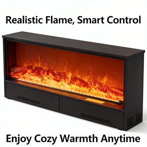 Chimenea eléctrica <span class=keywords><strong>de</strong></span> pared con efecto <span class=keywords><strong>de</strong></span> llama 3D realista, calentador <span class=keywords><strong>de</strong></span> 1500W, OEM/ODM, para decoración <span class=keywords><strong>de</strong></span> hogar, dormitorio u hotel. - Product Image 6