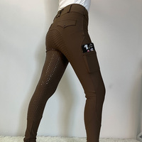 Culotte d'équitation en silicone personnalisée pour dames avec poches culotte d'équitation à séchage rapide élastique femmes Jodhpurs Leggings d'équitation