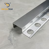 Bordure carrée en aluminium DECORTRIM de qualité supérieure pour la rénovation intérieure de luxe et les systèmes de balustrades en verre sans cadre