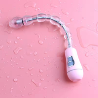 USB-Aufladbare Vibrierende Analkugeln 12 Frequenzstufen für Anus-Stimulation Analplug Zäpfchen Langer Analplug