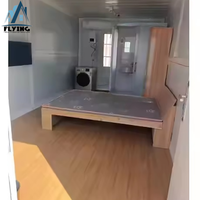 Villa Modulaire Préfabriquée de Luxe 20/40 pieds, Conteneur Postmoderne avec Toit Triangulaire Respirant, Panneaux Sandwich en Acier, Salle de Bain et Cuisine