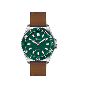 Montre de sport pour homme inspirée de la plongée, avec boîtier en alliage, verre de 5 mm d'épaisseur, cadran en verre, mouvement à quartz, bracelet en cuir pour usage quotidien et extérieur - Product Image 1