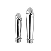 Dispositif de lavage et de nettoyage anal et vaginal en métal en forme de pénis pour usage professionnel (vente en gros)