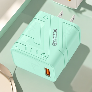 Cargador de viaje inteligente QC3.0 1 interfaz USB Macaron teléfono móvil Cable de EE. UU. Para <span class=keywords><strong>Samsung</strong></span> Scooters Laptops cargador Gan Material - Product Image 6