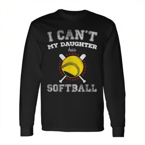 Camiseta de manga larga para padres de jugadoras de softbol, con la frase 'I Cant My Daughter Has' - Product Image 2