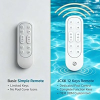 Control Remoto Inalámbrico RF de 12 Teclas JCXK para Cubierta de Piscina, Plástico ABS, OEM, ODM, Suministro de Fábrica Personalizado