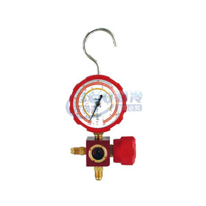 เกจวัดแรงดันน้ำยาทำความเย็นแบบเดี่ยว Flying Single Gauge Valve R22 R410 ขนาดเส้นผ่านศูนย์กลาง 10 มม. แรงดันสูง รุ่น VMG-1-U-H - Product Image 4