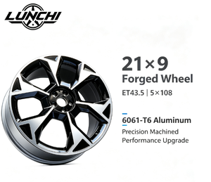Jantes en aluminium forgé personnalisées 21*9 pour ZEEKR 9X/8X, jantes en alliage personnalisées OEM, roues 6061 T6, SUV, véhicules électriques, 5*108 - Product Image 2