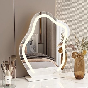 Cloud Shaped Makeup <b>Mirror</b> With <b>Led</b> Light Irregular Design Tabletop Dressing <b>Mirror</b> For Bedroom Desktop Luxury Smart <b>Mirror</b> - Product Image 1