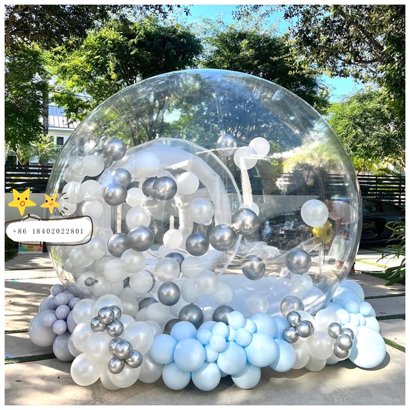 Прозрачная палатка с пузырьками для семейного кемпинга, надувная купольная палатка из ПВХ, чистая комната