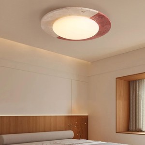 Yellow Travertine <b>Ceiling</b> <b>Light</b> Led Retro Bedroom Living Room Vintage Designer Lighting Fixture - Product Image 2