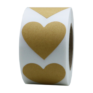 Hybsk-pegatinas de corazones de amor rojo, etiquetas adhesivas de punto de codificación de <span class=keywords><strong>Color</strong></span> de 1,5 pulgadas, 500 por rollo - Product Image 4