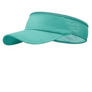 Visera Curva de PVC con Rayas Turquesa, Ajustable, Unisex, Protección Solar para Exteriores, Primavera Verano, Adulto - Product Image 3