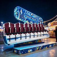 Nouvelle remorque personnalisée à 10 places Miami Ride, mini-attraction portable Crazy Wave