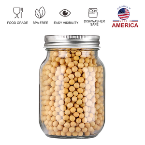 High Quality 380ml Glass Food Jar <b>Clear</b> Cylinder <b>Container</b> with Aluminum Lid for Fruit Sugar Cookie Snack Salad Storage - Product Image 4